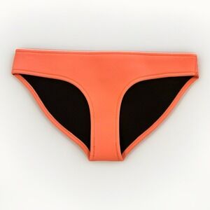 TRIANGL Women's Neoprene Bikini Bottoms Size Medium Neon Orange NWOT